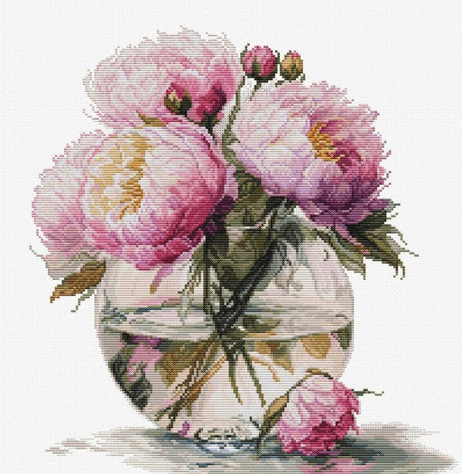 Cross Stitch Kit Luca-S - Bouquet of Peonies