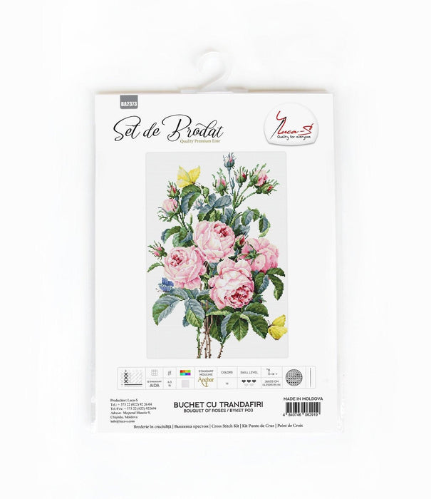 Cross Stitch Kit Luca-S - Bouquet of roses BA2373 - HobbyJobby