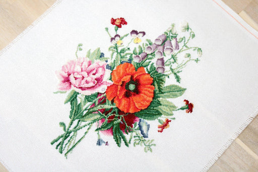 Cross Stitch Kit Luca-S - Bouquet with Poppy and Peony, B2350 - Luca-S