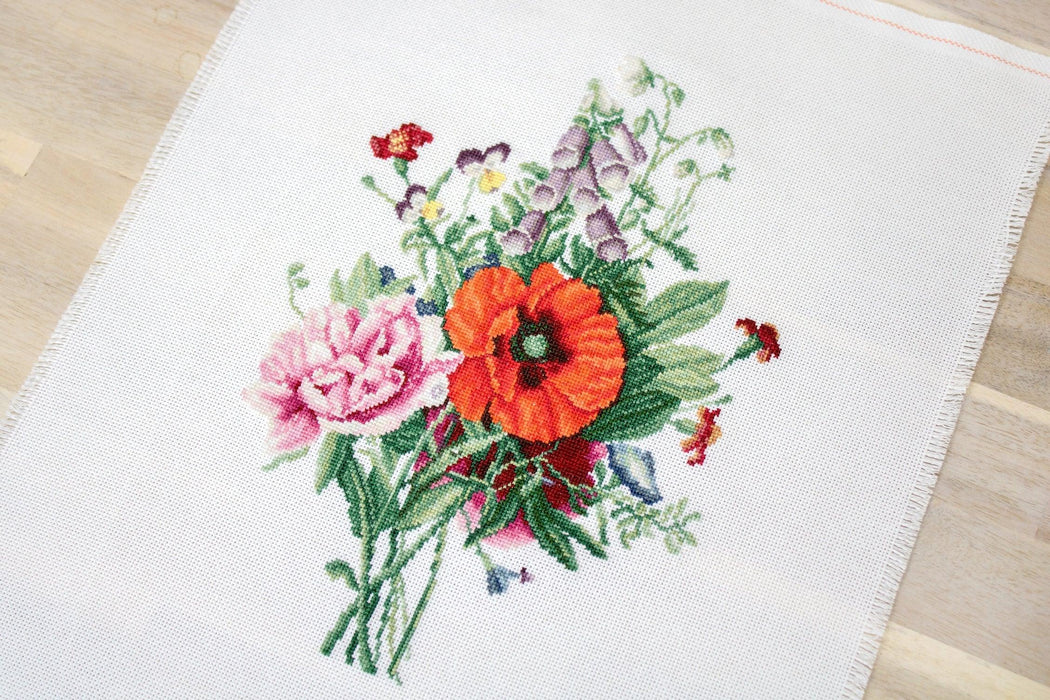 Cross Stitch Kit Luca-S - Bouquet with Poppy and Peony, B2350 - Luca-S