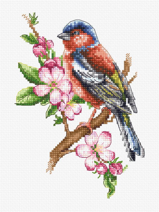 Cross Stitch Kit Luca-S - Chaffinch Bird, B1196 Cross Stitch Kits - HobbyJobby