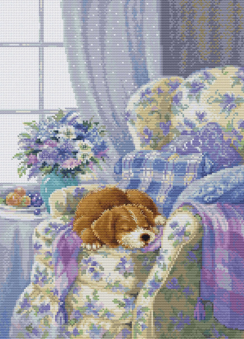 Cross Stitch Kit Luca-S - Cozy Armchair, BU5016 Cross Stitch Kits - HobbyJobby