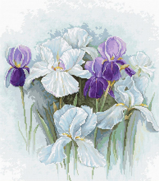 Cross Stitch Kit Luca-S - Irises, B2367 - HobbyJobby