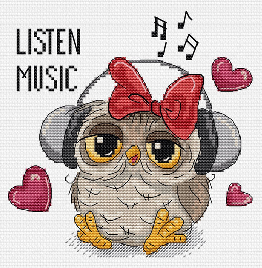 Cross Stitch Kit Luca-S - Listen Music, B1402 Cross Stitch Kits - HobbyJobby