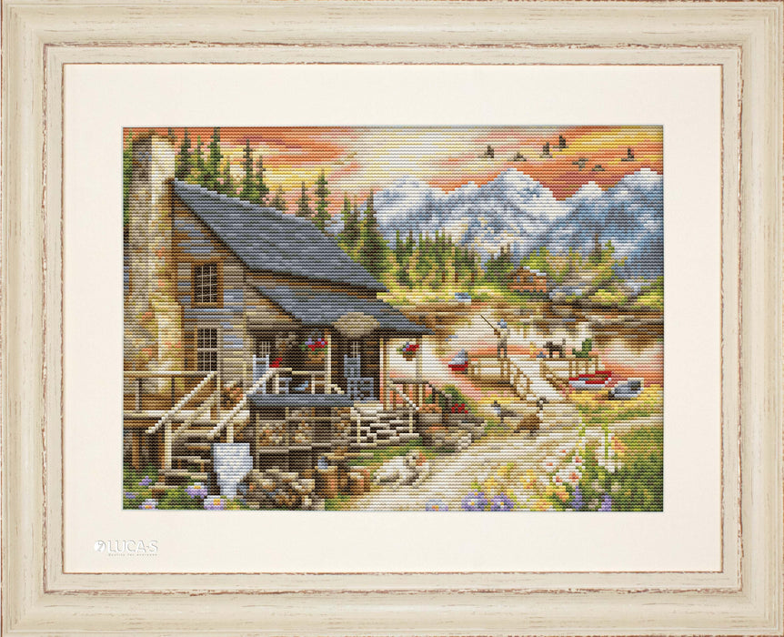 Cross Stitch Kit Luca-S - Log Cabin General Store, BU5020 Cross Stitch Kits - HobbyJobby