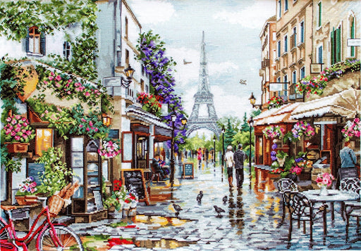 Cross Stitch Kit Luca-S - Paris in flowers, B2365 - HobbyJobby