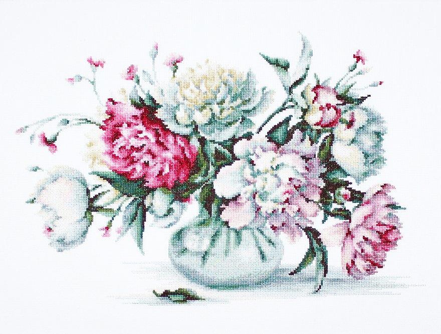 Cross Stitch Kit Luca-S - Peonies, B2263 - Luca-S