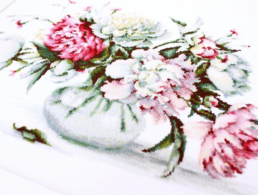 Cross Stitch Kit Luca-S - Peonies, B2263 - Luca-S