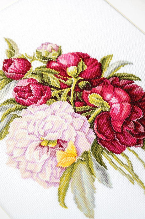 Cross Stitch Kit Luca-S - Peonies Bouquet, B2354 - Luca-S