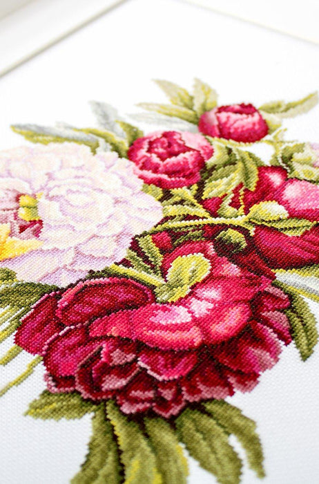 Cross Stitch Kit Luca-S - Peonies Bouquet, B2354 - Luca-S