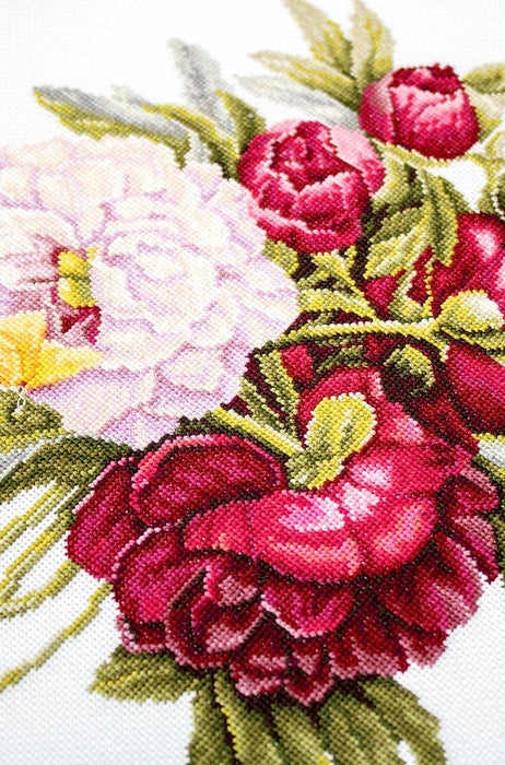 Cross Stitch Kit Luca-S - Peonies Bouquet, B2354 - Luca-S