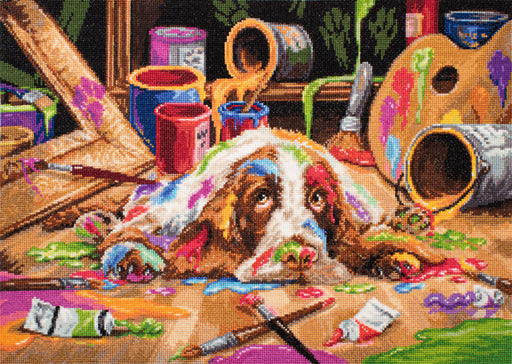 Cross Stitch Kit Luca-S - Puppy Picasso, B2415 Cross Stitch Kits - HobbyJobby