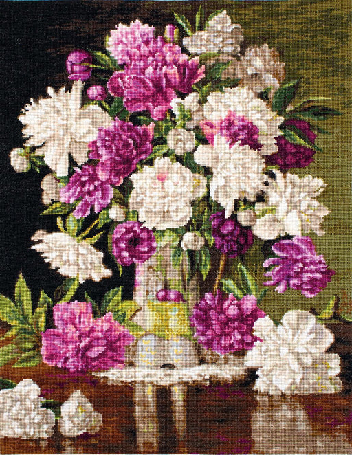 Cross Stitch Kit Luca-S - Red and White Peonies, B608 - Luca-S