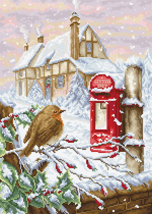 Cross Stitch Kit Luca-S - Red mail box, BU4014 - HobbyJobby