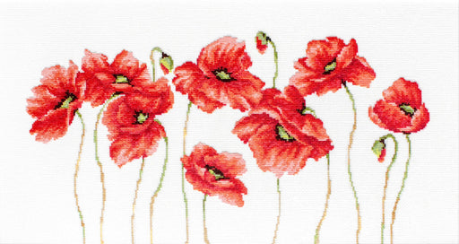 Cross Stitch Kit Luca-S - Red Poppies, B2223 - Luca-S