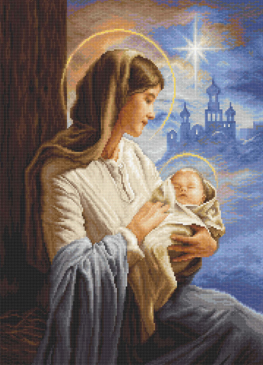 Cross Stitch Kit Luca-S - Saint Mary and The Child, GOLD Collection, B617 Cross Stitch Kits - HobbyJobby