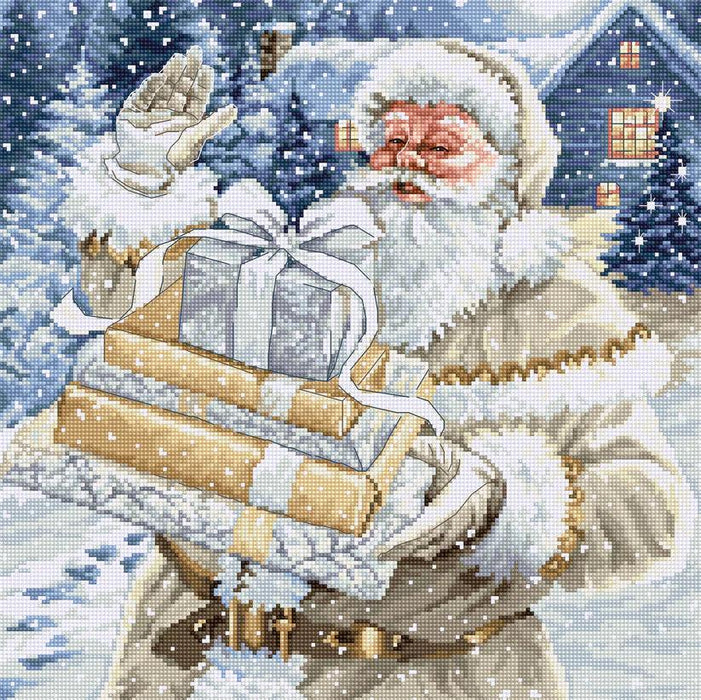 Cross Stitch Kit Luca-S - Santa and Pressies Cross Stitch Kits - HobbyJobby