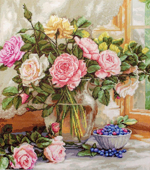 Cross Stitch Kit Luca-S - Still Life with Blueberries, B588 - HobbyJobby