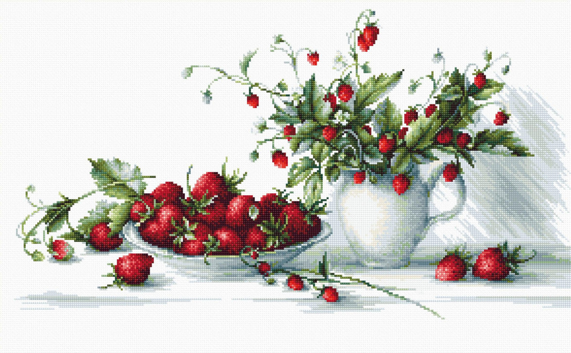 Cross Stitch Kit Luca-S - Strawberries, B2277 - Luca-S