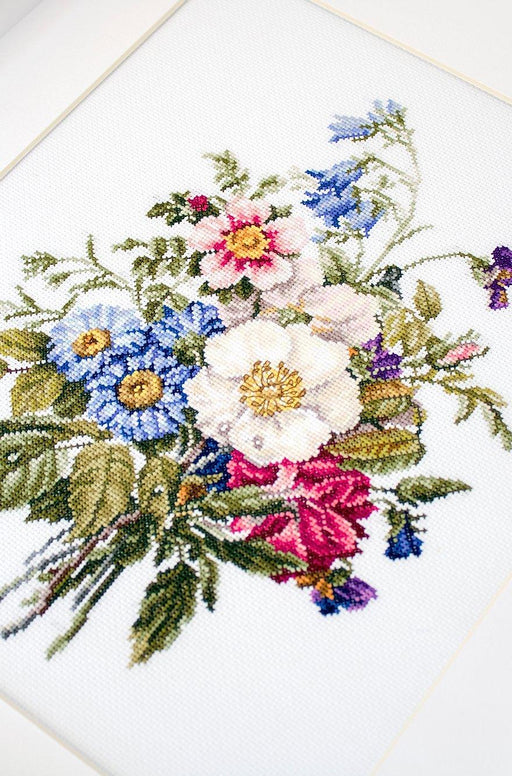 Cross Stitch Kit Luca-S - Summer flower bouquet, BU4004 - HobbyJobby