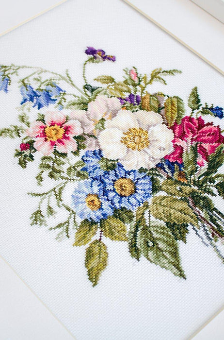 Cross Stitch Kit Luca-S - Summer flower bouquet, BU4004 - HobbyJobby