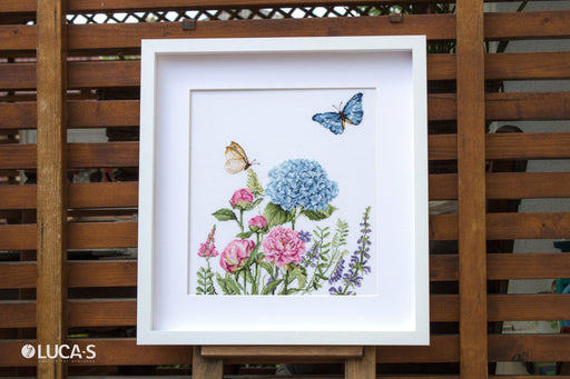 Cross Stitch Kit Luca-S - Summer Flowers and Butterflies Cross Stitch Kits - HobbyJobby