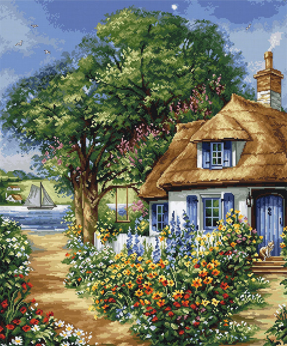 Cross Stitch Kit Luca-S - Summer landscape, BU5000 Cross Stitch Kits - HobbyJobby