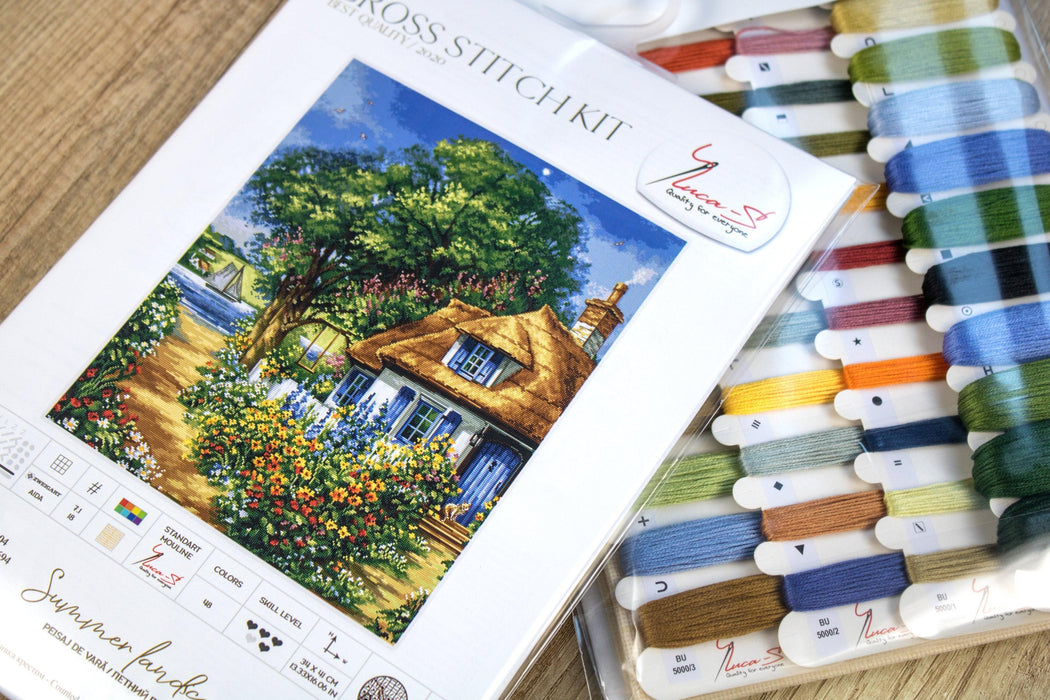 Cross Stitch Kit Luca-S - Summer landscape, BU5000 Cross Stitch Kits - HobbyJobby