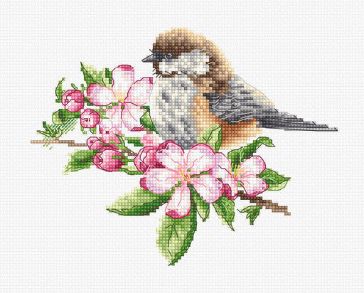 Cross Stitch Kit Luca-S - The tit on the branch, B1194 Cross Stitch Kits - HobbyJobby