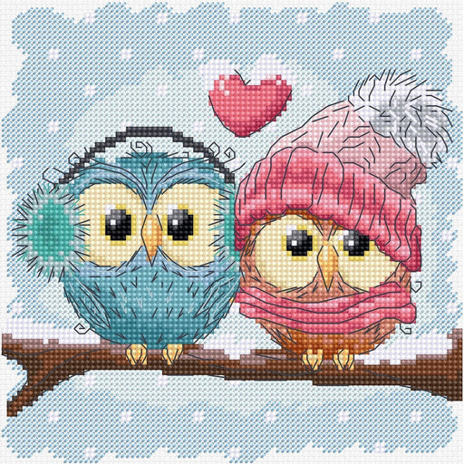 Cross Stitch Kit Luca-S - Two Cute Owls B1400 - Luca-S