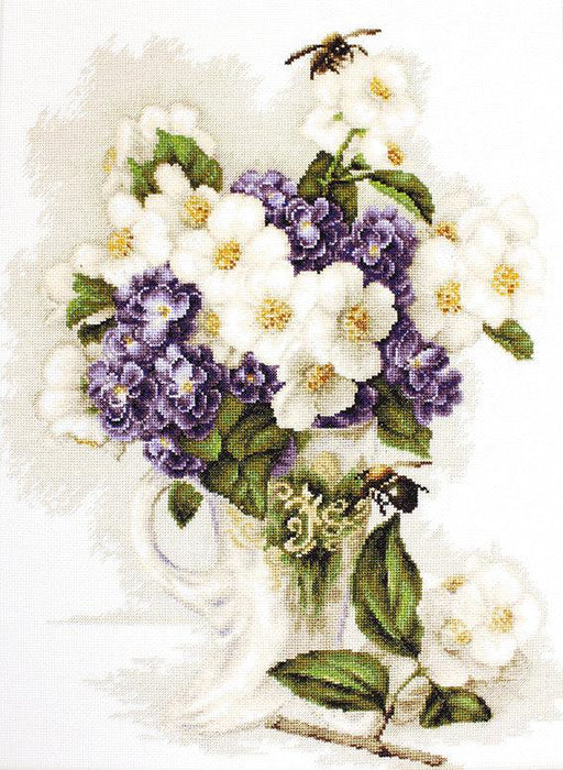 Cross Stitch Kit Luca-S - Vase with Jasmine, B512 - Luca-S