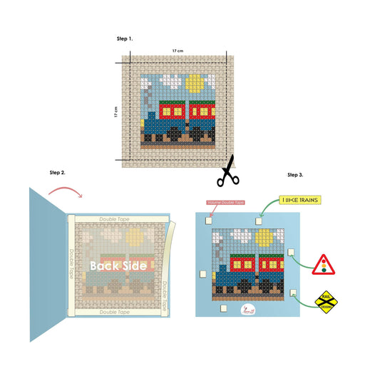 Cross Stitch Kit Luca-S - X05 Train Cross Stitch Kits - HobbyJobby