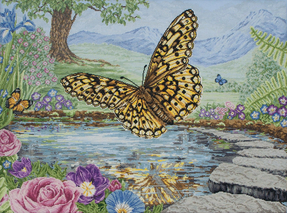 Cross Stitch Kit Maia - Butterfly Cross Stitch Kits - HobbyJobby