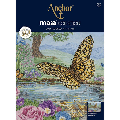 Cross Stitch Kit Maia - Butterfly Cross Stitch Kits - HobbyJobby