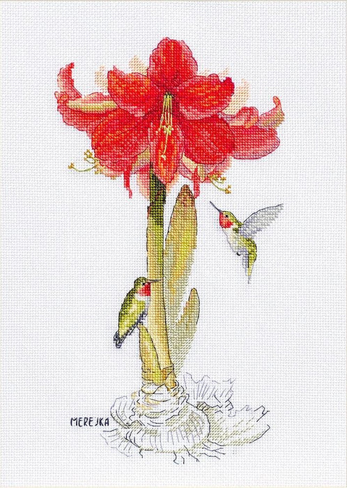 Cross Stitch Kit Merejka - Amaryllis, K-202 Cross Stitch Kits - HobbyJobby