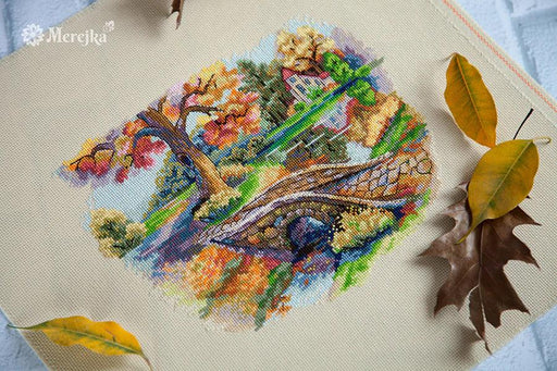 Cross Stitch Kit Merejka - Autumn Landscape, K-103 Cross Stitch Kits - HobbyJobby