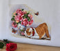 Cross Stitch Kit Merejka - Bulldog & Butterflies, K-94 Cross Stitch Kits - HobbyJobby