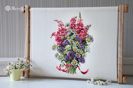 Cross Stitch Kit Merejka - Field Flowers, K-95 Cross Stitch Kits - HobbyJobby