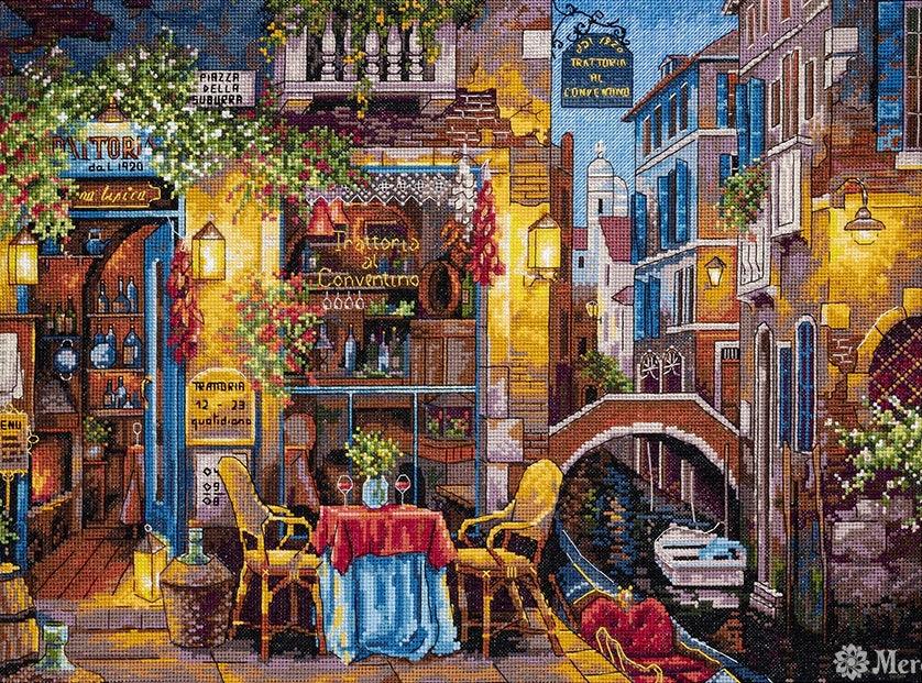 Cross Stitch Kit Merejka - Our Special Place in Venice, K-160 Cross Stitch Kits - HobbyJobby