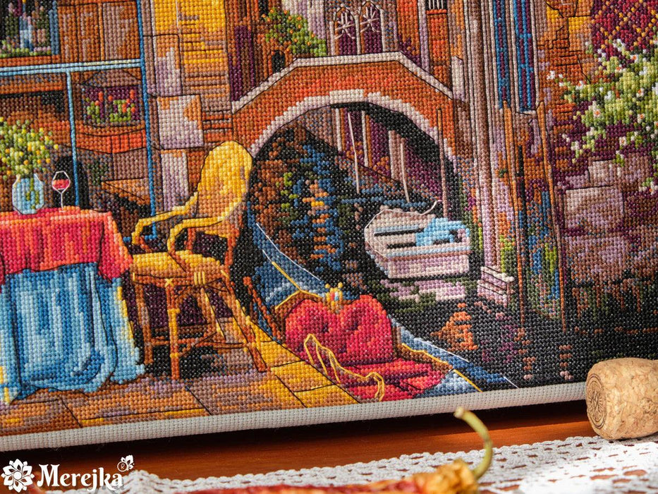 Cross Stitch Kit Merejka - Our Special Place in Venice, K-160 Cross Stitch Kits - HobbyJobby