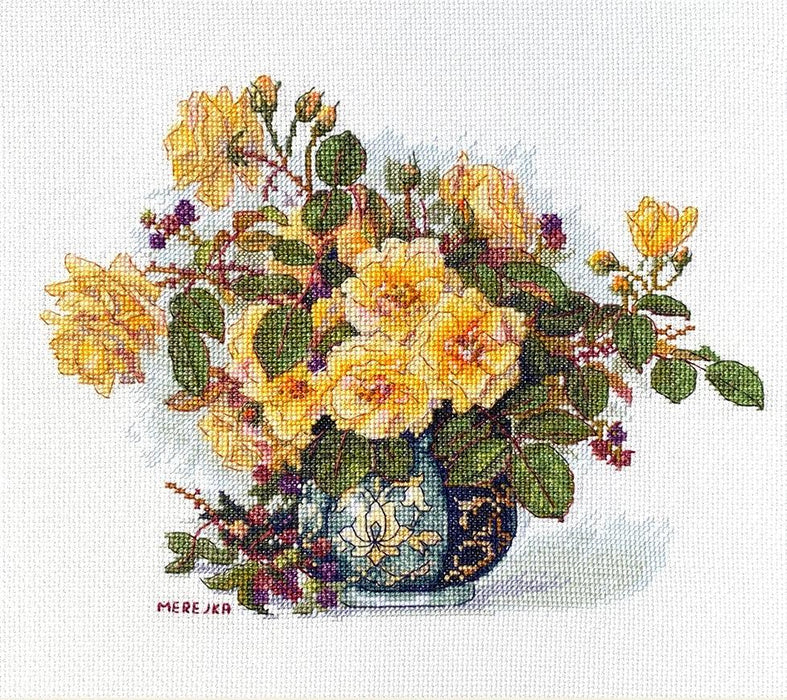 Cross Stitch Kit Merejka - Roses and Berries, K-207A Cross Stitch Kits - HobbyJobby