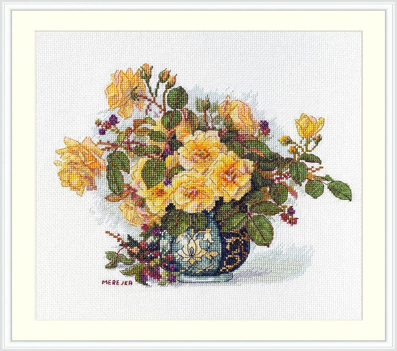 Cross Stitch Kit Merejka - Roses and Berries, K-207A Cross Stitch Kits - HobbyJobby