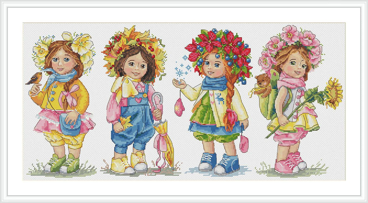 Cross Stitch Kit Merejka - Sisters, K-111 Cross Stitch Kits - HobbyJobby