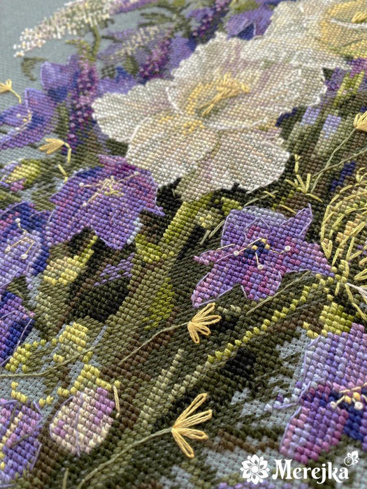 Cross Stitch Kit Merejka - The White Sword Lily, K-223 Cross Stitch Kits - HobbyJobby