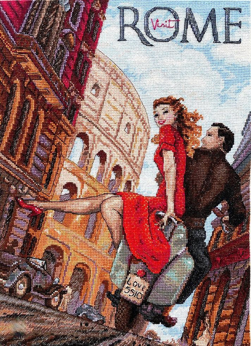 Cross Stitch Kit Merejka - Visit Rome, K-180 Cross Stitch Kits - HobbyJobby