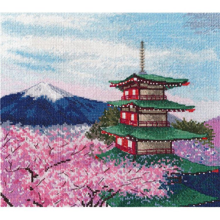 Cross Stitch Kit Oven - Chureito Pagoda, S1366 Oven Cross Stitch Kits - HobbyJobby