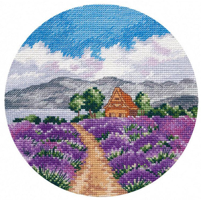 Cross Stitch Kit Oven - Miniature. Lavender Oven Cross Stitch Kits - HobbyJobby