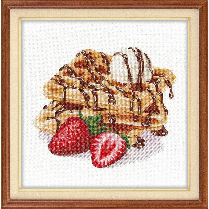 Cross Stitch Kit Oven - Viennese Waffles Oven Cross Stitch Kits - HobbyJobby