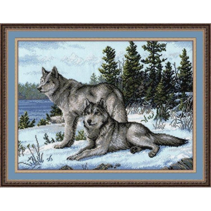 Cross Stitch Kit Oven - Wolves Oven Cross Stitch Kits - HobbyJobby