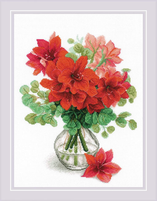 Cross Stitch Kit Riolis - Amaryllis, R2070 Cross Stitch Kits - HobbyJobby